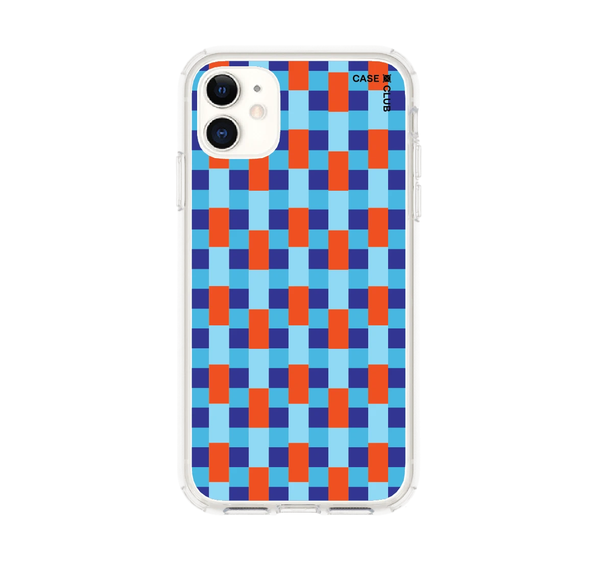 เคสใส iphone 11 ตารางกระเบื้องส้มน้ำเงิน